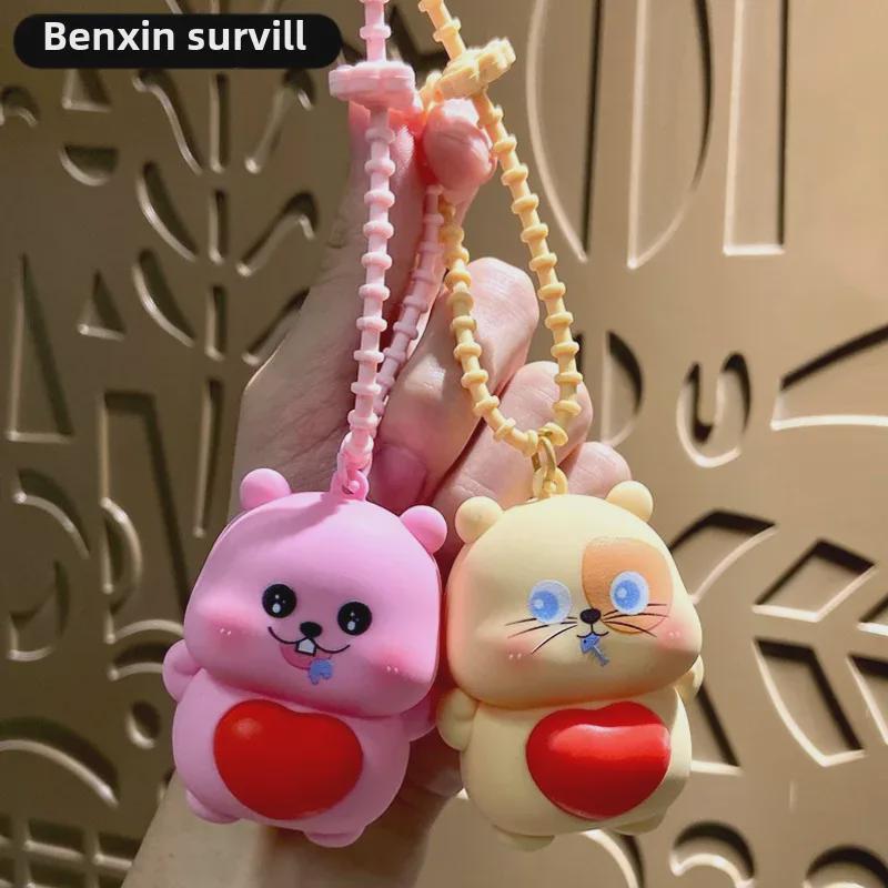 Подвеска-брелок в виде куклы-декомпрессиониста Capybara - Милый подарочный брелок-подвеска