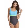 European and American Women's Fashion Sexy Bikini Close-fitting Swimwear Patchwork Monokini Swimsuit One Piece Backless Sports Bathing Suit