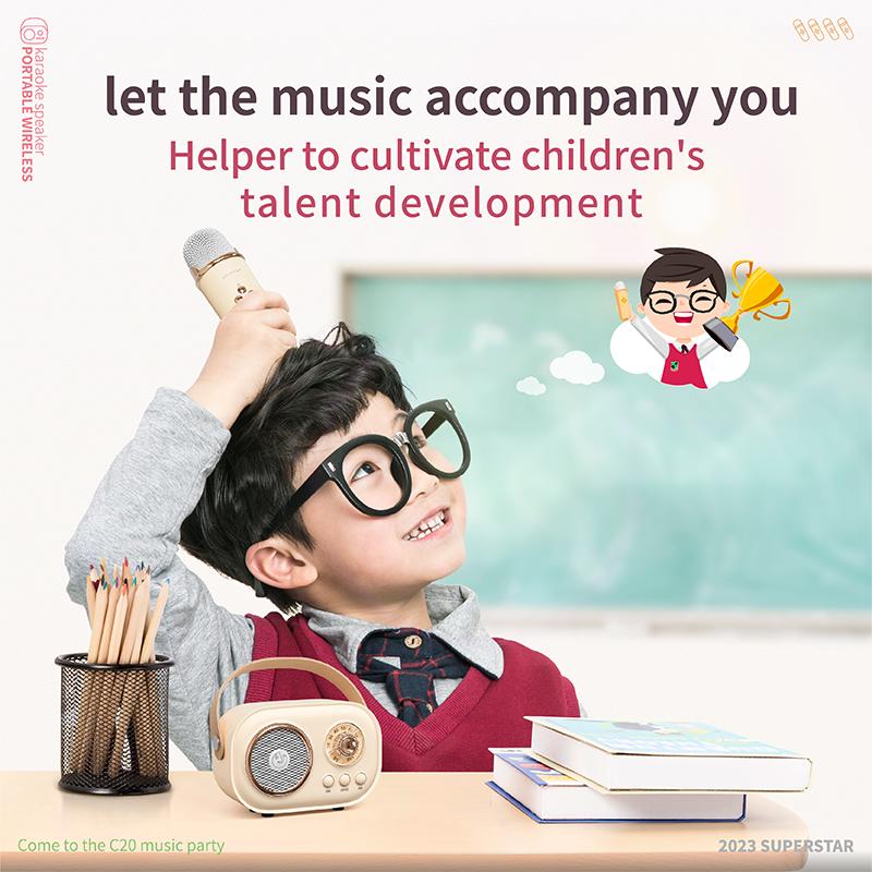 VAORLO Bluetooth-динамик с поддержкой беспроводного микрофона, караоке, TF-карта, FM-игра, Hi-Fi сабвуфер, высокая совместимость, громкая связь, звонки