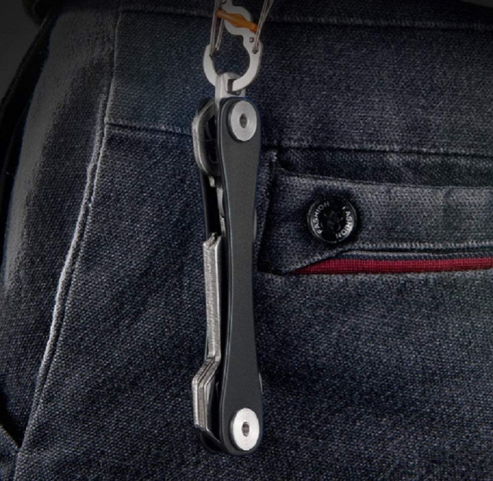 Sunny Compact Storage In One Aluminum Key Storage Expansion Kit Slim Storage of Gadget Holds Up To 12 Keys Keychain, Place, Multi-tool Type, Alloy,