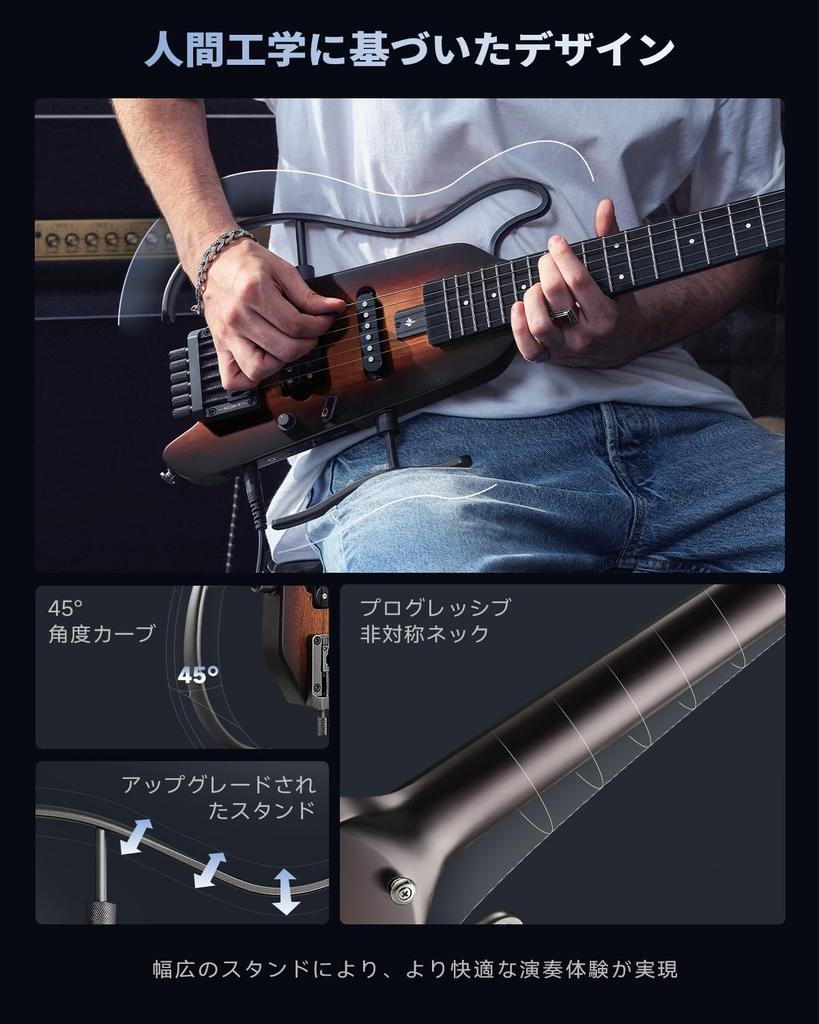 Donner Электрогитара без головки дорожная гитара портативная электрогитара мини электрогитара корпус из красного дерева идеально подходит для путешествий/бизнеса Sunburst HUSH-X