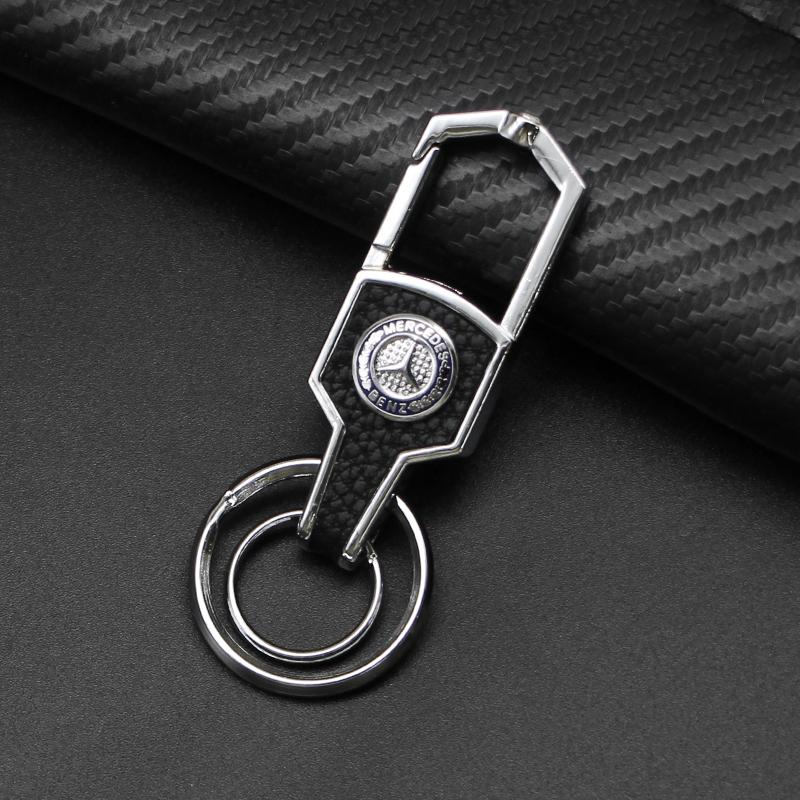 JYJWX1 3D Металл ПУ Кожа Брелок Эмблема Логотип для Mercedes-Benz W205 C180 C200 C260 C300 W108 W124 W126 W140 W168 W169 W176 Авто Аксессуары