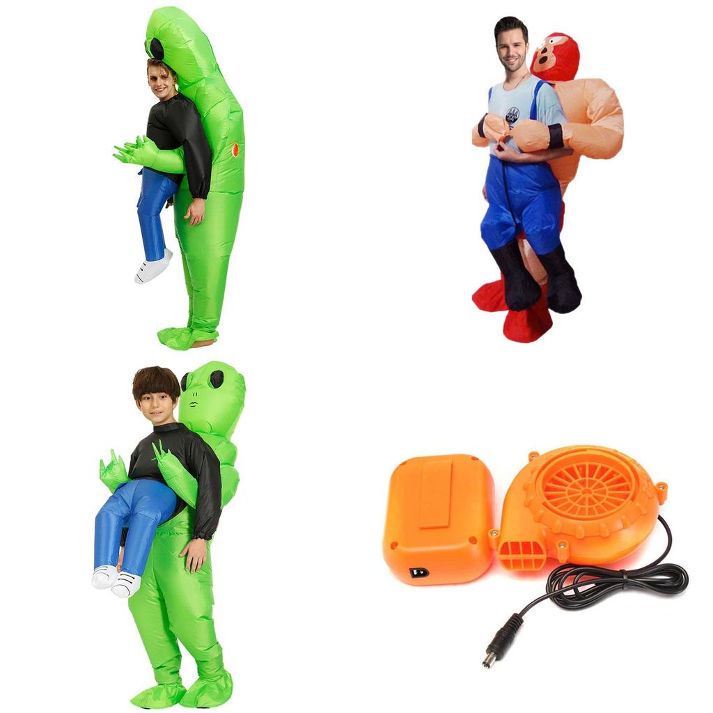 Милый надувной костюм инопланетянина, костюм борца для веселья на Хэллоуин-вечеринке
