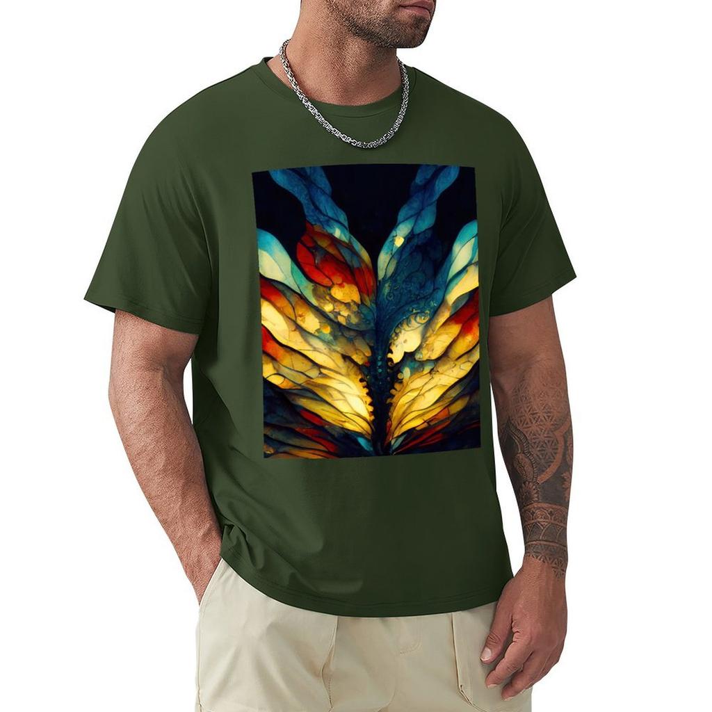 Футболка Stained Glass 1, большие размеры, индивидуальная футболка, мужская футболка
