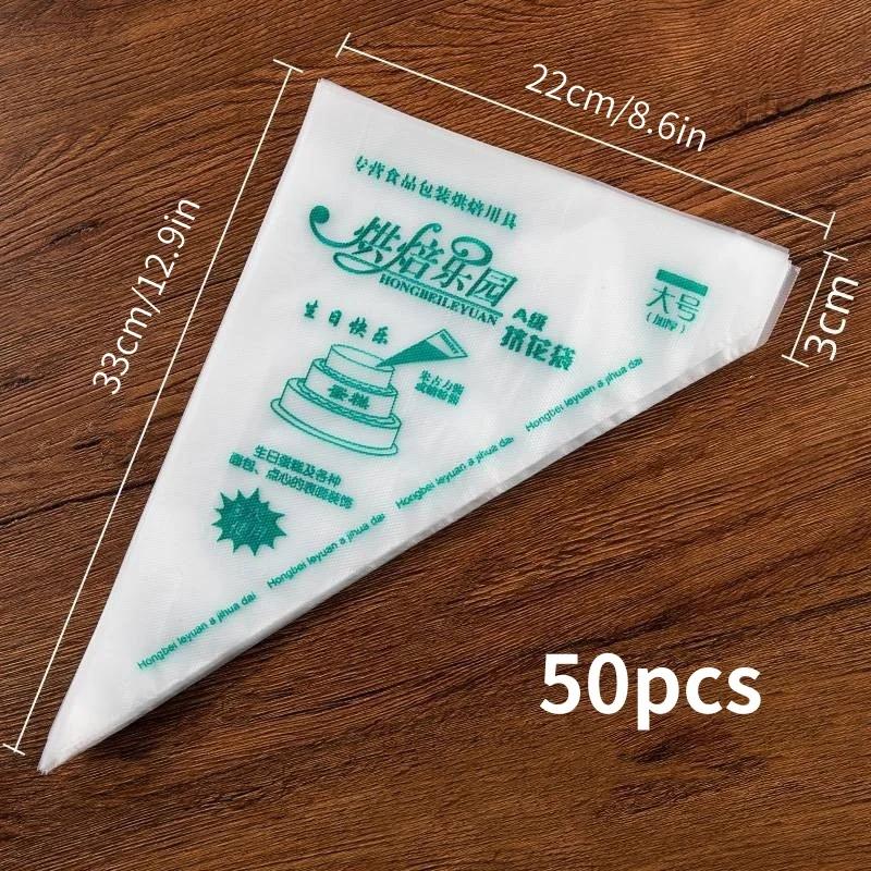 50 шт. Толстые одноразовые кондитерские мешки DIY Мешок для крема для украшения торта для помадки, глазури, кексов, печенья, товары для выпечки