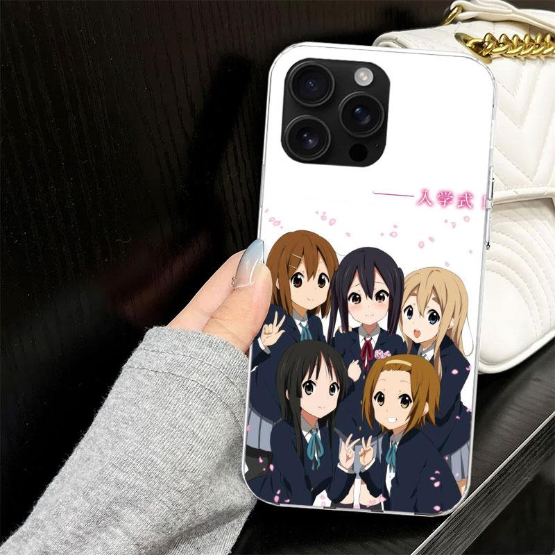 Кей, давай! Аниме чехол Хирасава Юи для iPhone 17 Air 16 16E 15 14 11 Pro Max Мягкий чехол для телефона 12 13 Mini 7 SE 2020 8 Силиконовый Черный C