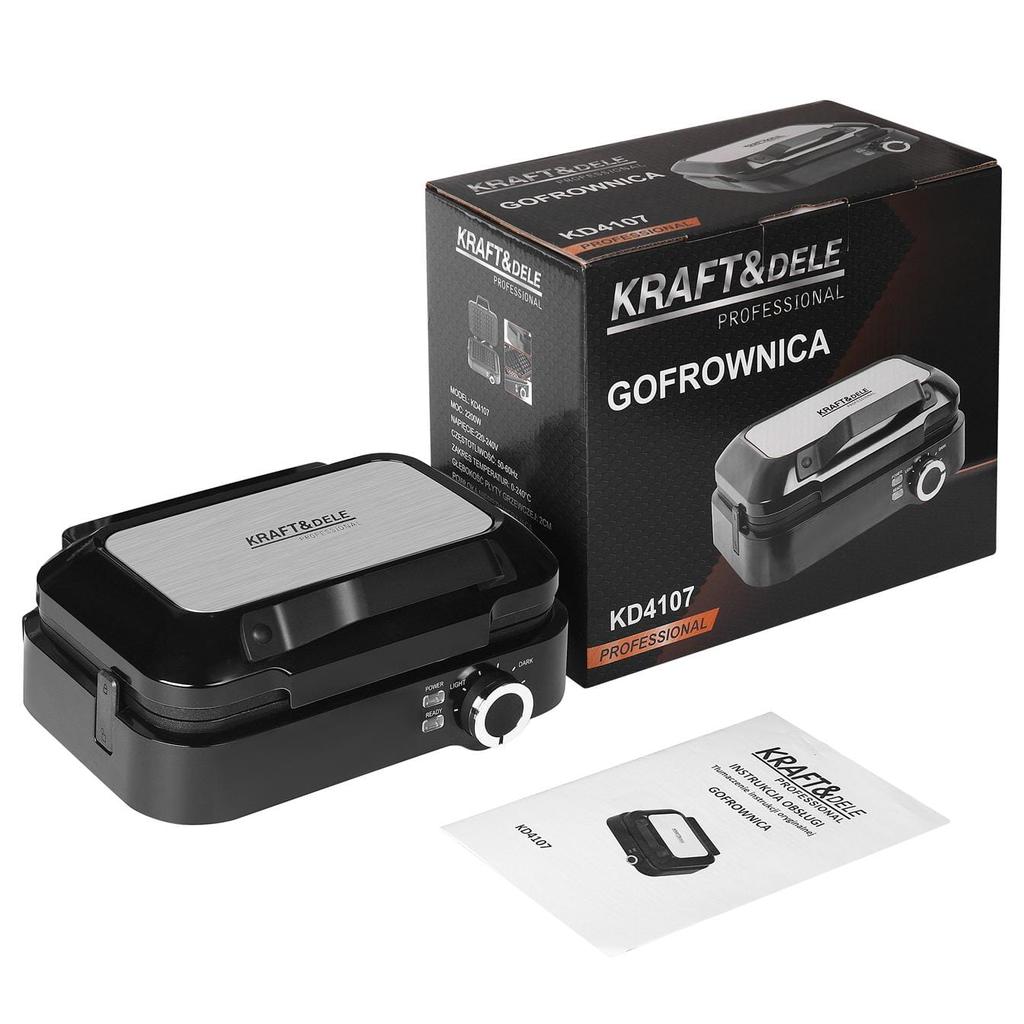 Gofrownica Elektryczna 2200W Nieprzywierająca | Kraft&Dele