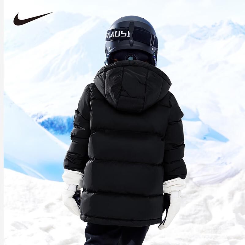 Nike Зимняя мужская куртка-пуховик средней длины с капюшоном