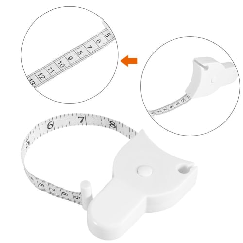 Set of 1 150cm / 60in Tape Measure, Skinfold Measuring Tape, Caliper, Body Measurement, Automatic Retractable, for Measuring Body Size, Thighs, Arms,
