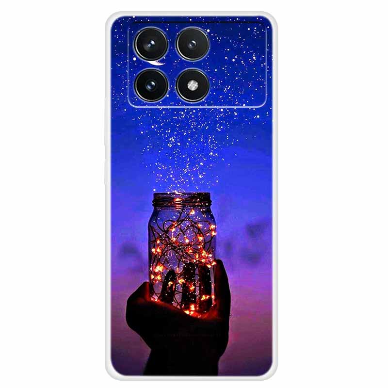 Clear Cover For Xiaomi Poco F6 Pro Case 2024 Paint Soft Silicone TPU Back Cases For Xiaomi Poco F6 Pro 5G Phone Cover Capa Coque