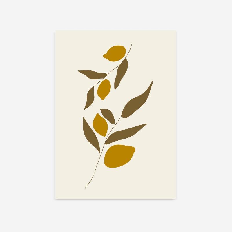 Современный абстрактный постер с фруктами для стены, принт апельсина, лимона, авокадо, папайи, украшение для кухни, гостиной, дома, холст