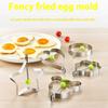 5Pcs Stainless Steel Eggs Rings Mold With Handle,Round Non-Stick Pancake Omelette Mold For Griddle,Egg Shaper Home Kitchen