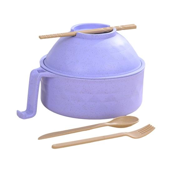 Набор мисок для приготовления лапши рамэн с ручками, ложка, быстрая варка рамэн для студенческого общежития