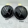 2Pcs VW 6C0 853 600 Front Grill Badge Rear Trunk Lid Emblem Logo Decorative For Polo 6 6C 2014-2018 Auto Replacement Accessories zw8