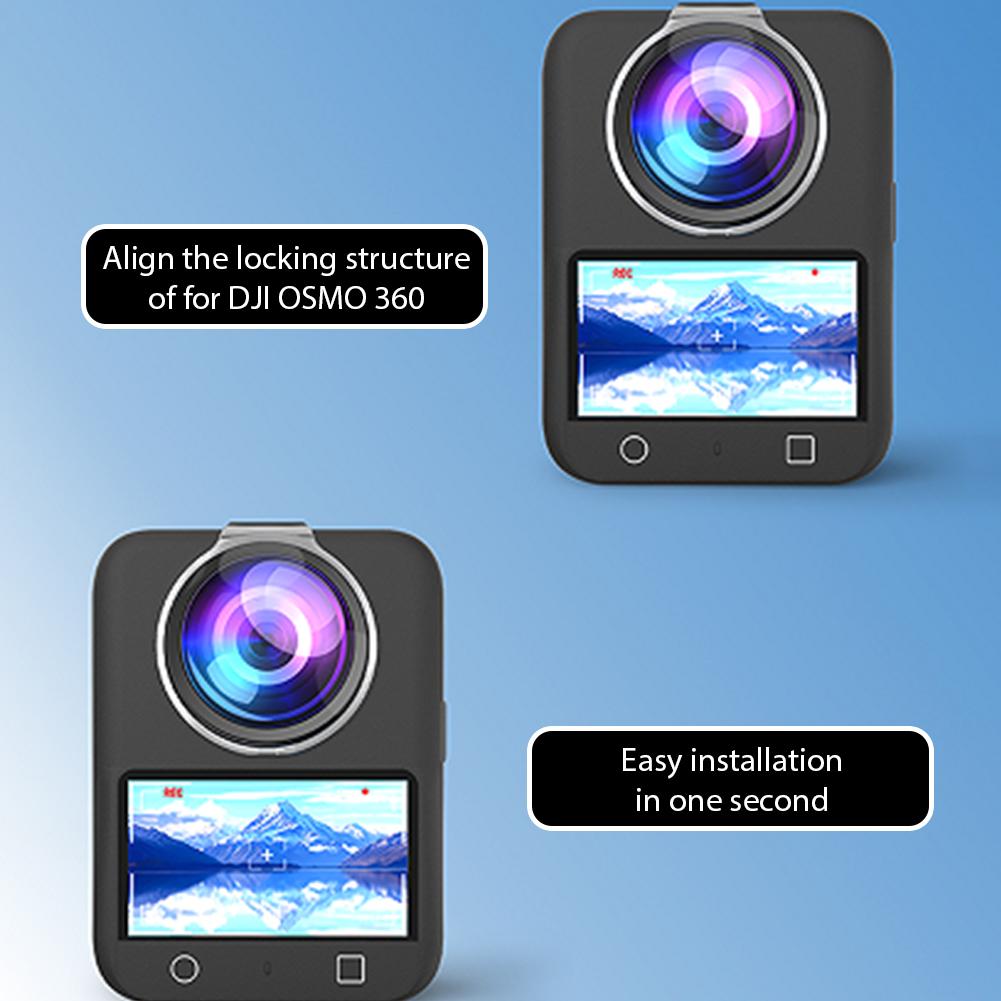 2pcs Lens Guards Cap For DJI OSMO 360 Lens Protector PC Protective Goggle Camera Protector Anti-scratch Camera Accessories