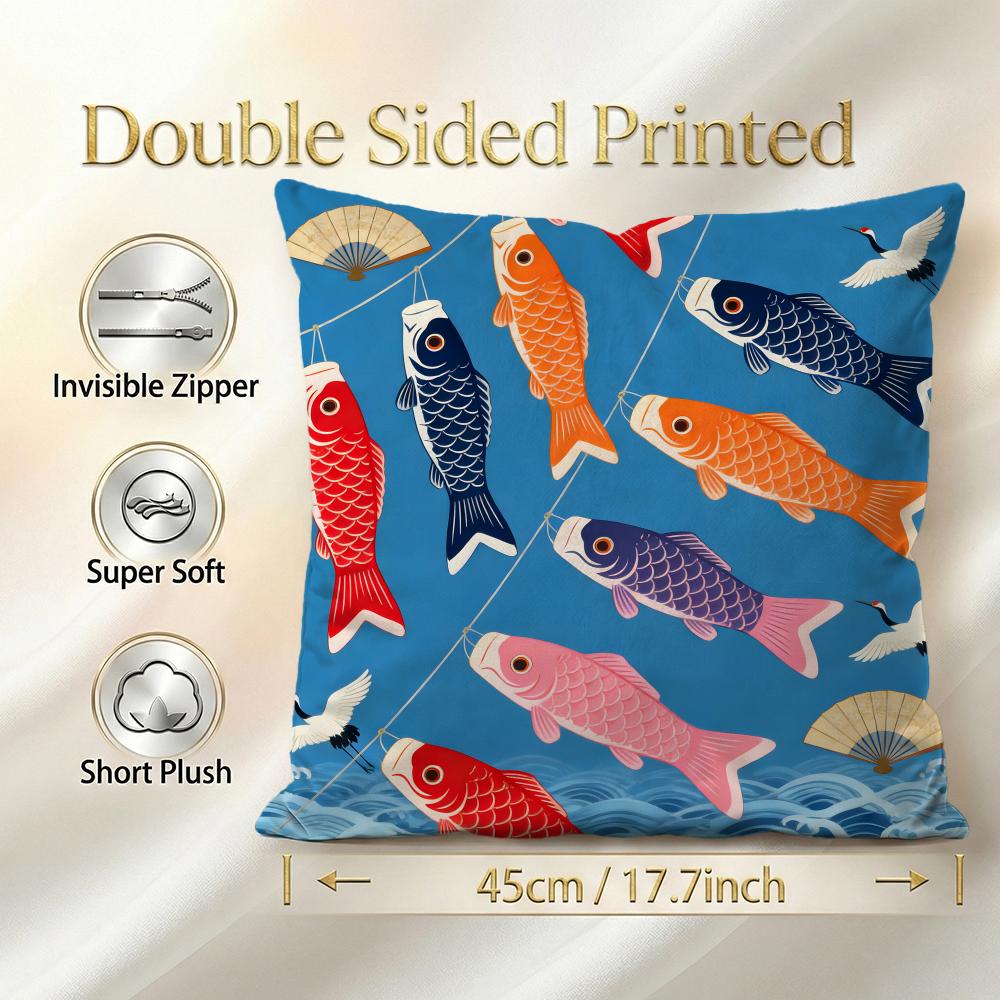 Style Japanese Style Cushion Cover 1Pcs Decorative Covers Soft Cushion Case For Sofa Couch Decor 40X40 45X45 Pillowcases
