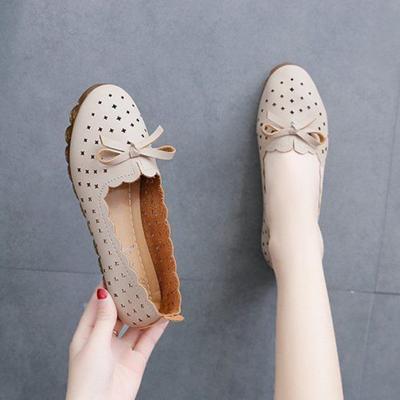 Нескользящие элегантные женские туфли на плоской подошве с круглым носком, женская обувь, популярная летняя оптовая продажа 2024 года, шикарная модная