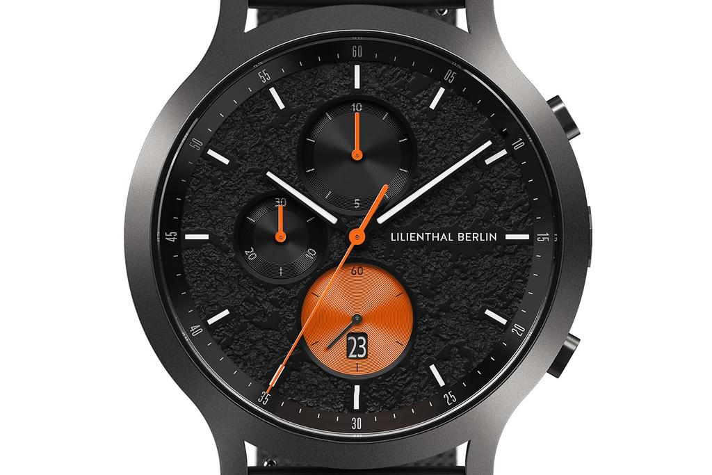 Lilianthal Berlin Limited Edition Chronograph Watch with Date Made in Gray Display, Germany, C01-LE-VOLII-B023F, Men's,