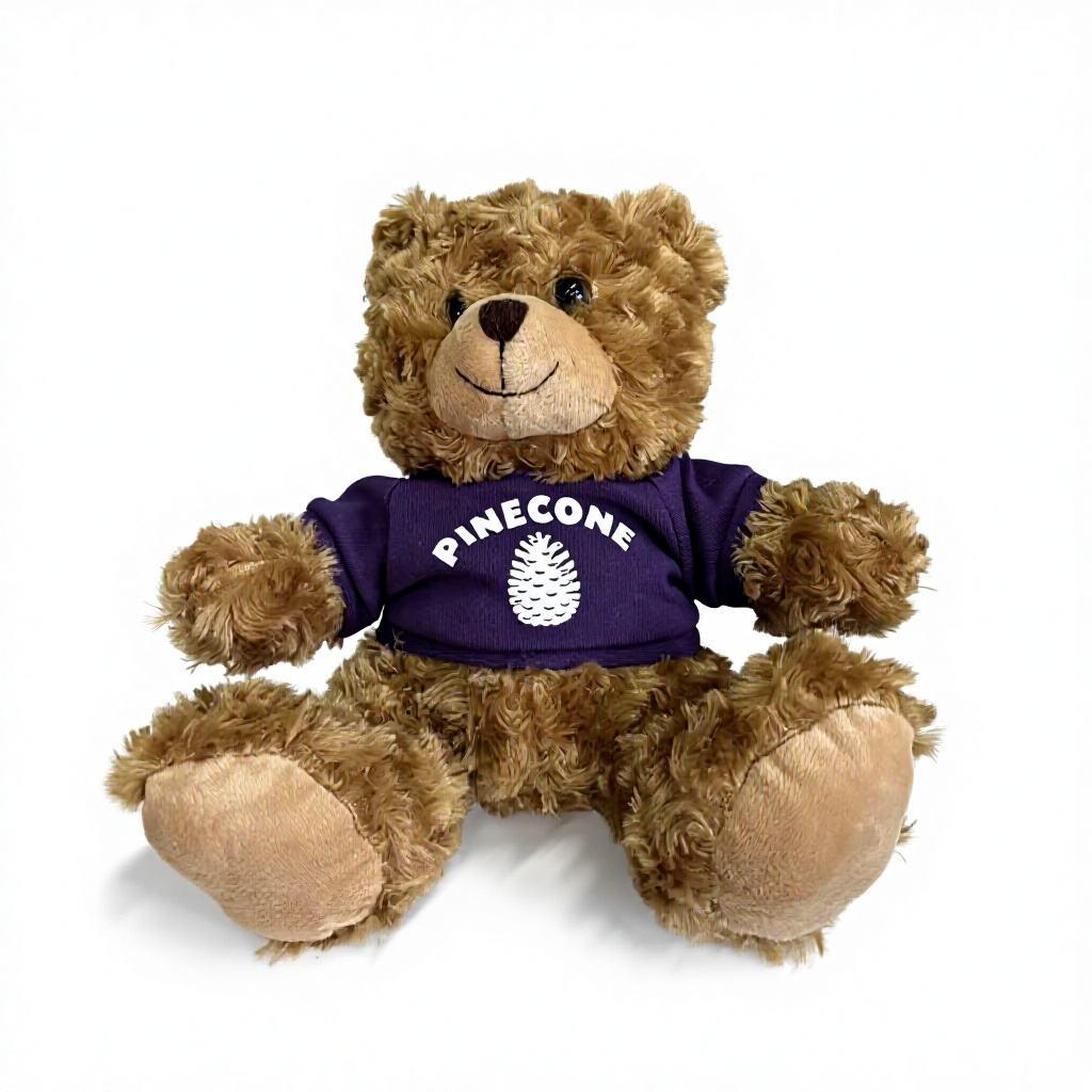 6-Inch Mini Mocha Rose Bear Plush Stuffed Toy Embroidered Super Soft PP Cotton Comforter for Kids Adults Valentine's Day