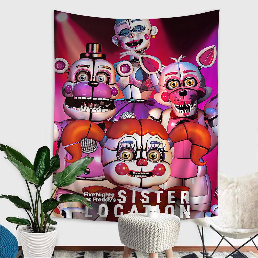 FFNAF FivenightsAtFreddys Anime Tapestry Art Science Fiction Room Home Decor Wall Art Decor