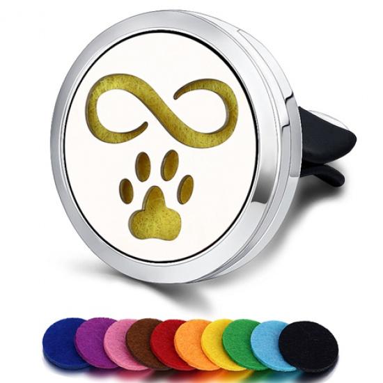 Многоразовый автомобильный освежитель воздуха, запах, диффузор для духов, клипса, автовентилятор, эфирное масло, медальон из нержавеющей стали, интерьер