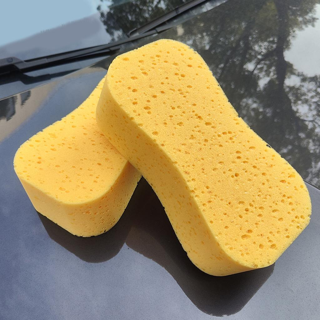 Автомобильная желтая губка для мытья окон, технология защиты от царапин, идеально подходит для чистки колес, лобового стекла и кузова