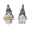 Lighted Christmas Gnomes Plush Decorations With LED Nose Light Up Christmas Gnomes Dwarf Figurines Holding Snowflakes & Merry Christmas Sign 10in