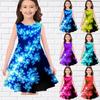 Girls 3D Snowflake Kids Girl Party Sleeveless Princess Dress Tank for Girl Over Four Years