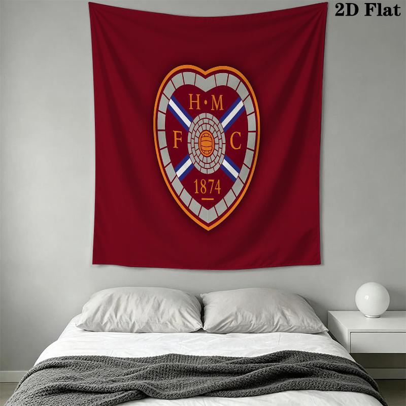 Hartes Football Club Wall Tapestry Aesthetic Wall Hanging Printed Fabric Blanket Decorative Tapestries for Bedroom Living Room Home Decor