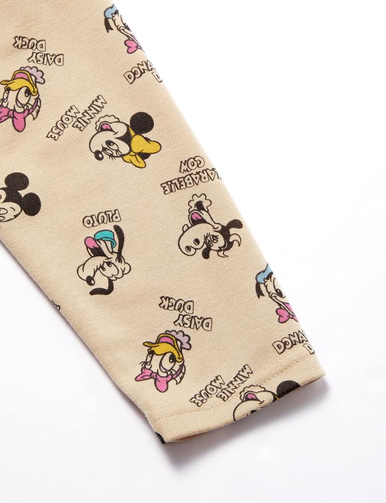 Пижамный комплект для длинного верха и низа пижамы, домашняя одежда, бежевый 110 [Disney] Девочки, Картон, Рукав, Комплект, Спортивный костюм, 15110800130110,