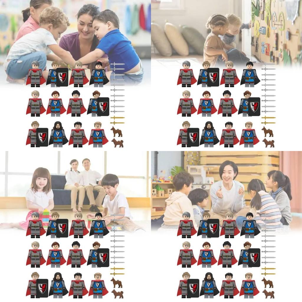 Набор строительных блоков «Средневековый солдат» с DIY-сборкой для детей и коллекционеров