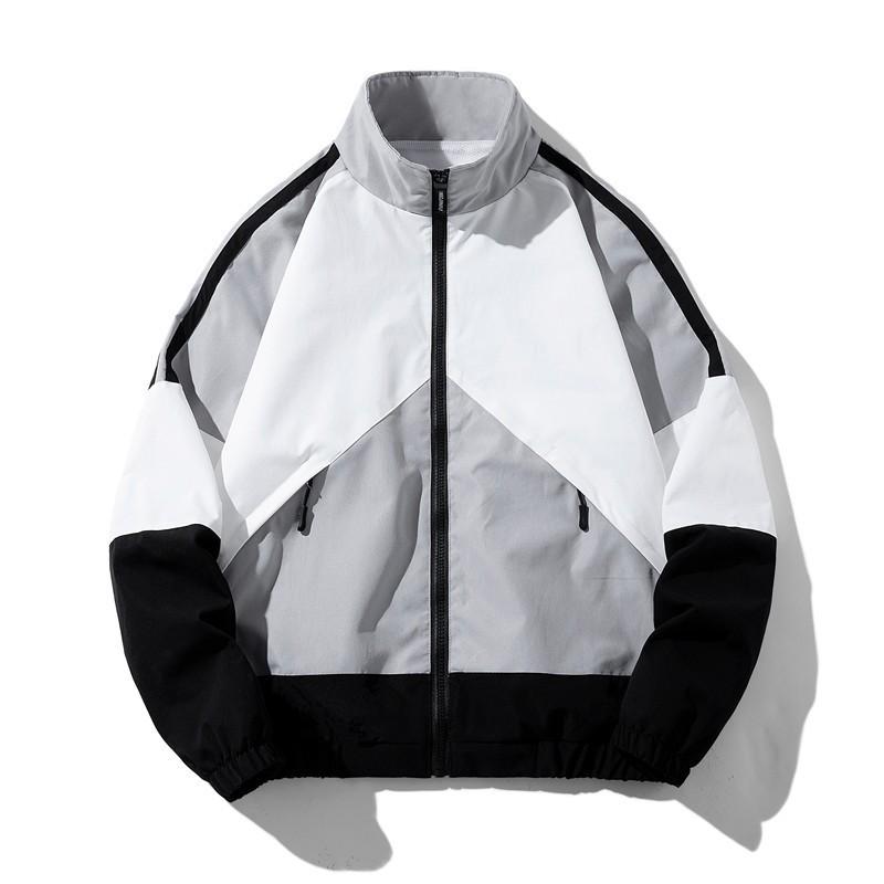 Men's Jacket, Sports And Casual Loose Jacket, Youth Color Blocked Top