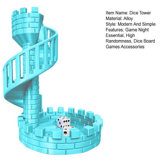 DND Dice Tower with Tray Dice Rolling Tower Dice Board Games Accessories for Role Playing Game Dungeons And Dragons D&D TRPG