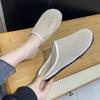 Женские летние сетчатые шлепанцы Баотоу на плоской подошве Мягкая подошва Нескользящие Дышащие Уличные полушлепанцы Ленивые шлепанцы Сандалии