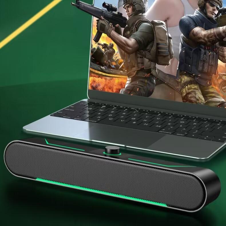 A39 Компьютерная акустическая система объемного звучания Bluetooth-динамик Проводная акустическая система Стерео сабвуферная звуковая панель для ноутбука ПК Геймера RGB Cool Light