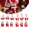 Soft Tableware Bags Christmas Dinner Table Decorations