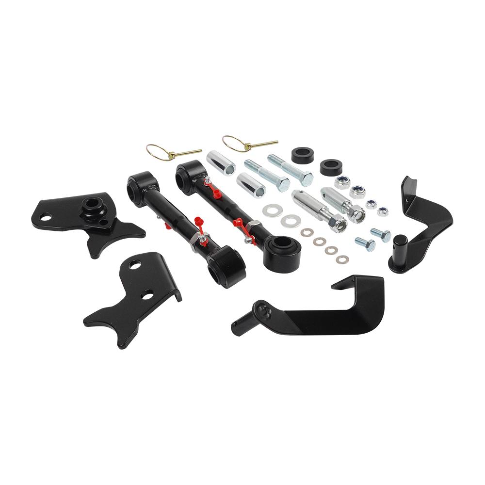 2.5"-6" Lift Adjustable Front Sway bar Link Quick Disconnect Black For Jeep 2019+ Wrangler JL PRC-1010-BK