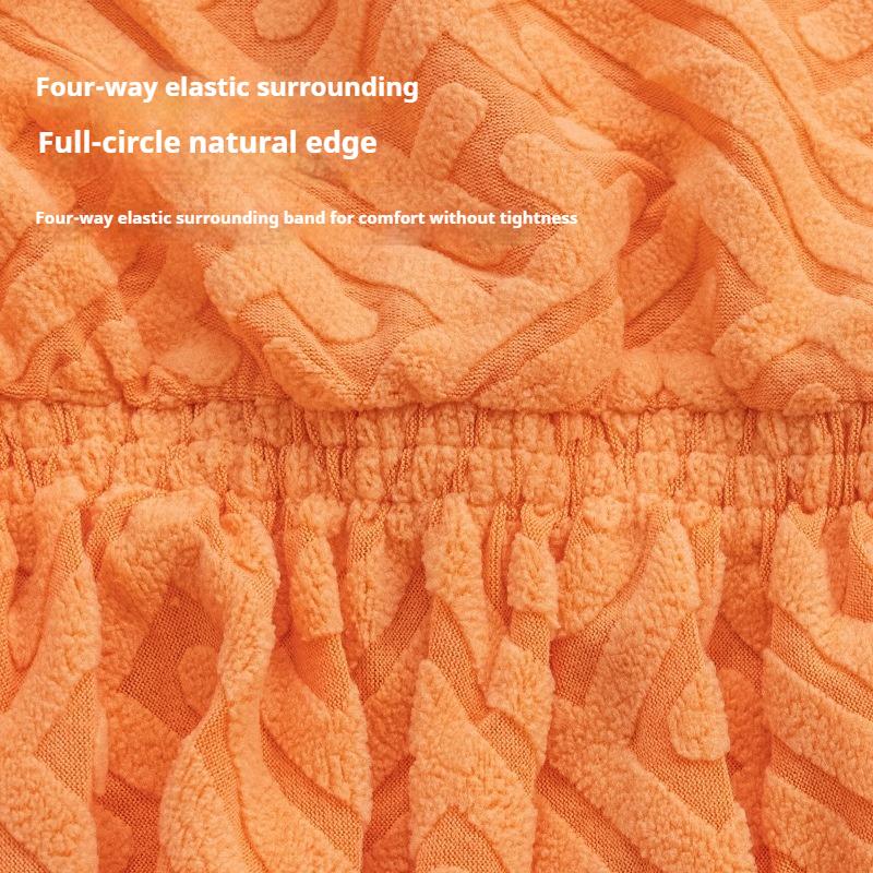 Thickened Chair Set Chair Cover Elastic Full-cover One-piece Table and Chair Cover Jacquard Chair Cover Universal for All Seasons