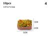 10pcs Plastic Simulation Flower Bed Multistyles Rectangle Flowerbed Park  Minihouse Accessories