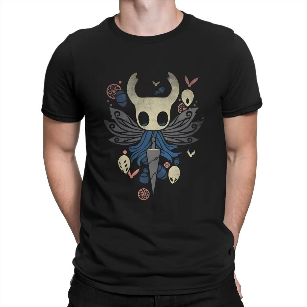 The Knight TShirts for Men Hollow Knight Games Comfortable Breathable and Soft Cotton Tees O Neck Short Sleeve T Shirts