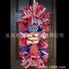 4th Of July Wreath Door Hanging Decoration With USA Flag Patriotic Party Home Outdoor Festive Display