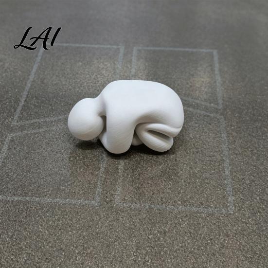 Скульптура Белого Человека 1/8 шт. 3D-печатная абстрактная фигурка Сидящая, Стоящая, На коленях Статуэтка Минималистичная Черная для Дома, Офиса