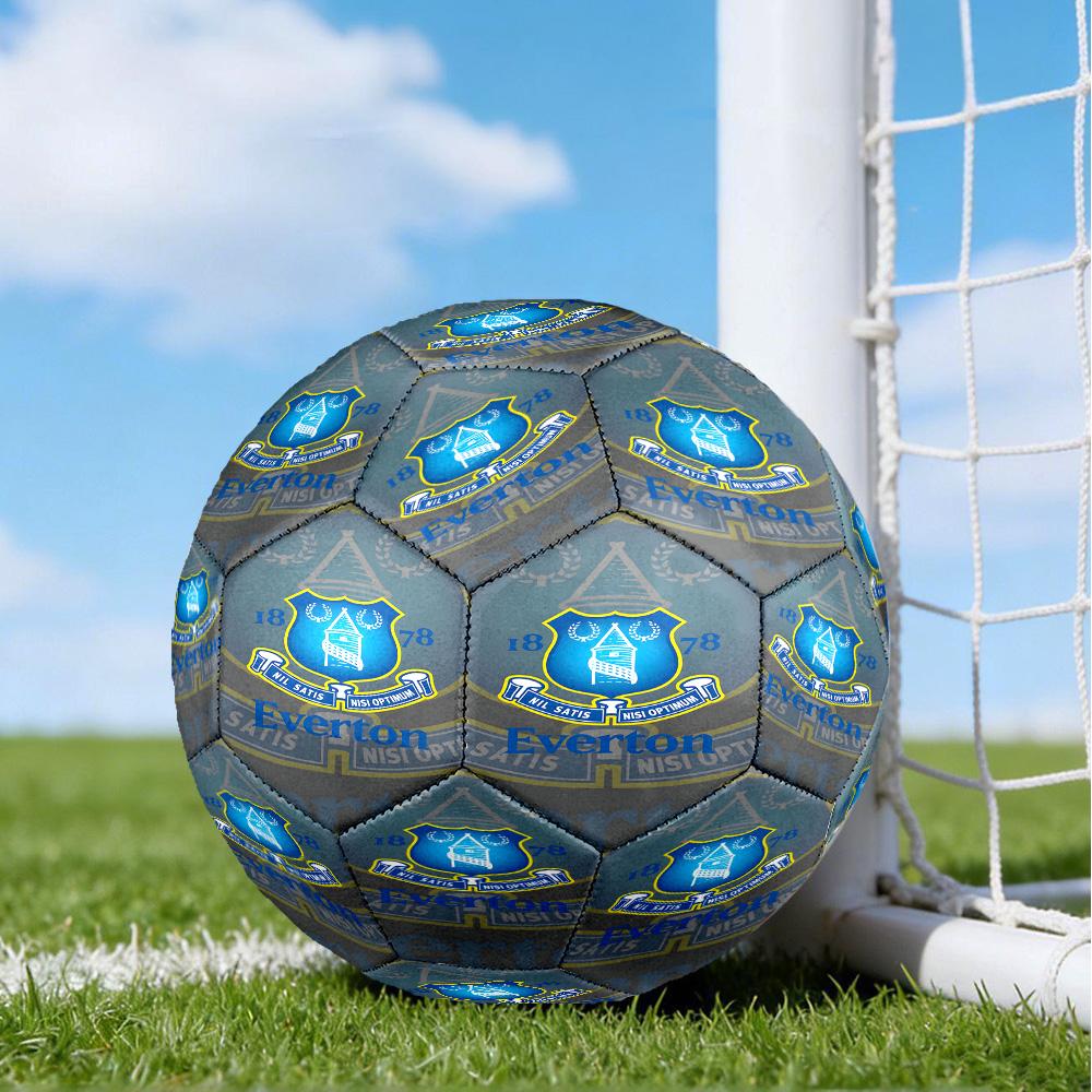 Ever-ton Football Club Crest Printed Size 5 Soccer Balls, High-Quality, Anti-Slip, Protective Football, A Unique Gift , Birthdays, Christmas Gifts