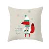 Peach Skin Christmas Print Pillow Case Cartoon Animal Home Sofa Cushion Cover Bedside Bedroom Pillow