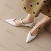 Fashion Women High Heels 2025 Summer New Fashion Buckle Strap Metal Decoration High Heels Non Slip Pointe Thin Heels Women Summer Shoes