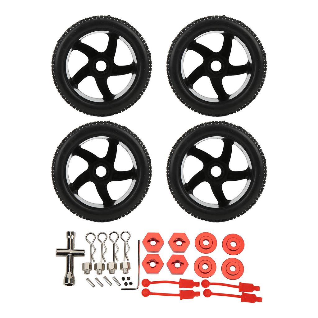 4pcs RC Car Rubber Tires Wheel Set for 1Celsius8 1Celsius10 Remote Control Car Upgrade Parts