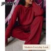 Женские модные повседневные брючные костюмы с длинным рукавом JPNTKY