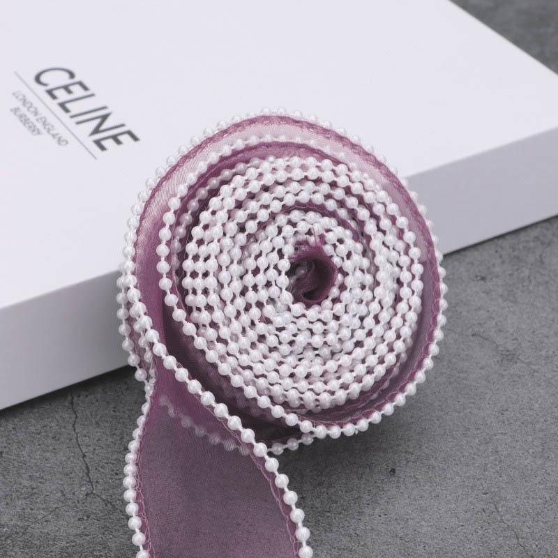 Лента из жемчужной ткани с хвостом рыбы шириной 4 см для украшения цветов и коробок для тортов своими руками