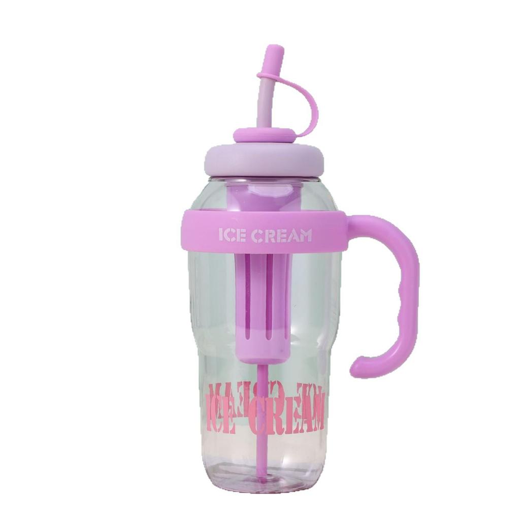 2026 Summer Ice Buster Plastic Straw Cup - Large Capacity, Stylish Design