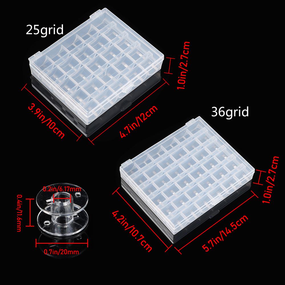 25/36 Сетка Чехол для инструментов для рукоделия Пластиковая шпулька для ниток Пустые шпульки Набор швейных ниток Коробка для хранения катушек